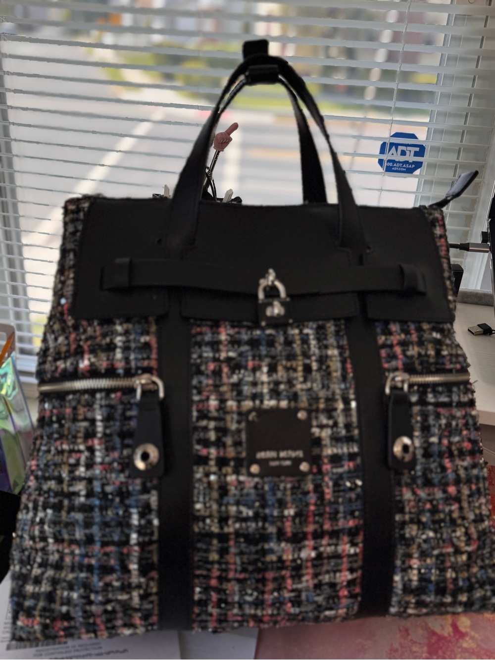 Henri Bendel Jetsetter Tweed with Black Trim - Picture 11 of 13
